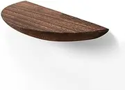 Rustic Farmhouse Small Wood Corner Floating Shelves for Wall Solid Pine Wood Semi Circle Round Shelf Unit Wall Mounted Storage Shelves for Bedroom Living Room Bathroom