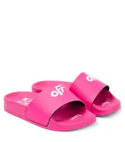 [Off-White Kids] Off-White Kids Logo rubber slides UK 9 pink