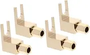 SWOOMEY 4pcs L-Shaped Banana Plug Connectors for Speaker Wire Right Angle Banana Clips Audio System Upgrade