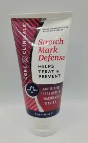 Core Clinicals Stretch Mark Defense Lotion 5oz Cream Treats Prevents Lactic Acid
