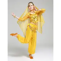 在飛比找ETMall東森購物網優惠-印度長袖雪紡天竺性感舞蹈服裝