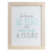 SPLOSH Little Ones framed Inspirational saying blue Frame Stand Alone Home Decor