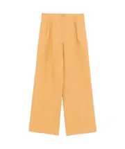 linen darted trousers NUM_RMII Yellow