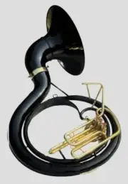 SOUSAPHONE TUBA BLACK 25" BELL SIZE OF PURE BRASS +CARRY BAG +FAST FREE SHIPPING