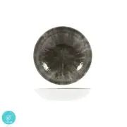 12x Round Coupe Bowl 426mL 182mm Quartz Black Churchill Studio Print Stone Cafe