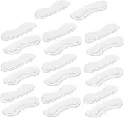TOVINANNA 20pcs Transparent Anti-skid Heel Stickers for Feet Non- Gel Pads for High Heels Boots Sports Shoes Flats Shock Absorption Decompression Foot Pads