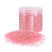 305g Crushed Glass Chips 3-6mm Irregular Broken Sprinkles Glass, Watermelon Red