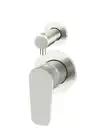 Meir Brushed Nickel Paddle Handle Round Diverter Mixer - Finish Trim Kit