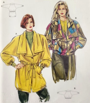 Uncut Burda 5051 Sewing Pattern Women Ladies Dress Coat Bomber Jacket 10-20