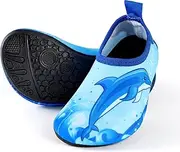 [Alakuoti] Water Shoes for Kid Outdoor Quick Dry Barefoot Aqua Socks for Sport Beach Swim Surf Lightweight Toddler Little Girl Boy