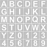 36pcs 3 Inch Letter and Number Stencils Reusable Washable habet Stencils Environment-Friendly PET Art Craft Templates for Painting On Wood Fabric Wall Door Decor Home Sign