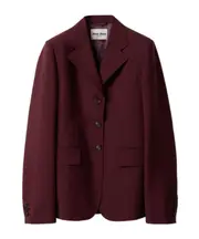 Single-breasted kid mohair jacket IT38,IT36 Amaranth red/corn yellow