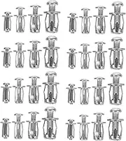 HEALEEP 40pcs Metal Expansion Screws for Concrete Walls Easy Installation Flange Nut Anchors for Drywall Compatible for Home and Commercial Use