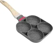 Fried Egg Pan, 4 Cup Nonstick Omelette Pan, Egg Cooker Omelet Skillet, Pancake Pan for Breakfast Gas Stove Induction Cookware (Aluminum 2)