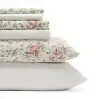 Laura Ashley Home - Queen Sheets, Cotton Percale Bedding Set, Crisp & Cool Home