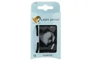 Lady Jayne Black Thick Elastics 12 Pack