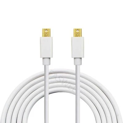 1.8m Mini DisplayPort to Mini DP male-to-male cable extension male to male white