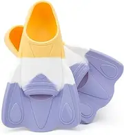 Kids Swim Fins, Swimming Training Fins Short Youth Flippers Lap Swimming Pool Snorkeling for Girls Boys Beginner