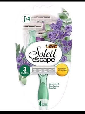 New BIC Soleil Escape Women's Disposable Razors, 3 Blade Razor, Moisture Strip