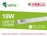 在飛比找PChome24h購物優惠-(2入)長光 LED T8 18W 6500K 白光 CNS