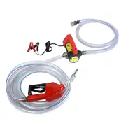 Gear360 12V Diesel Kerosene Fuel Transfer Pump Kit with Auto Shut-Off Nozzle, Hoses & Clips