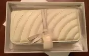 CHLOE WOMENS $590 ALPHABET NATURAL WHITE WALLET NEW IN BOX MADE IN SPAIN