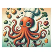 Puzzle 500-Piece Quirky Octopus Chef Vintage Style Art