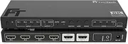FeinTech SW411 HDMI 2.1 Switch 4 in 1 Out with Audio Extractor for Sound Systems with HDMI, Toslink and AUX Input, Supports 4K 120Hz & 8K
