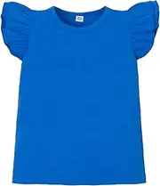 [ZFZDRen] Baby Girls T Shirt Toddler Solid Color Blouse Ruffle Tees Tops Plain Shirts