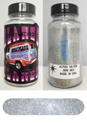 Blakes Metal Flake .008 Alpha Silver prismatic Hot Rod custom automotive 2oz jar