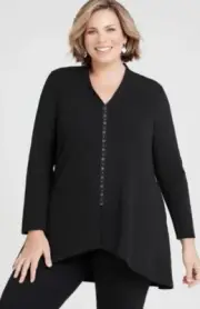 NWT ~ ts TAKING SHAPE [sz 18-20] black Ella Bamboo Ponte top rrp $130
