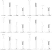 [Cisyozi] 20G 18G Clear Plastic Nose Ring Stud Piercing Retainer for Surgery Flexible Flat Top Nose Stud Acrylic Bendable Nose Stud Piercings for Work Sport 2mm Tops
