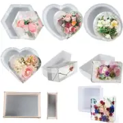 6 Pcs Geometric Ball Heart-shaped Resin Molds Hexagonal Silicone Mold for Decor