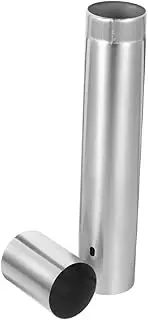 HOUDERCO Vintage Stainless Steel Certificate Scroll Tube Sturdy Document Storage for Birth Certificates Photos Important Papers Stylish Desktop Organizer with Stable Base Long