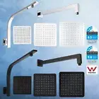 ACA Black / Chrome 8/10/12" Square Shower Head Gooseneck Extension Wall Arm WELS