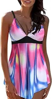 [Generic] Plus Size Swimsuits Women 4X Two Sexy Piece Size Dot Set Ethnic Print Women Style Swimsuit Plus Swimwears Tankinis Set Pregnancy Swimsuits for Women with Shorts