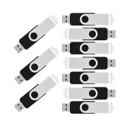 VICFUN 100pcs 8GB USB Flash Drives 8GB USB Memory Stick USB 2.0-Black Black