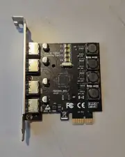 4 Port 5Gbps PCI-E to USB 3.0 PCI Express Controller Expansion Card Adapter