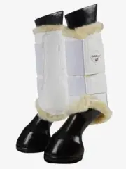 LeMieux Fleece Lined Brushing Boots - White