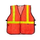 Lattice Reflective Safety Vests, Florescent Fabric, Orange (10 Pack)