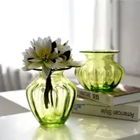 在飛比找樂天市場購物網優惠-巴洛克浮雕歐式彩色玻璃花瓶現代簡約清新水培花器高端軟裝裝飾品