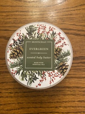 Monticello Evergreen Scented Body Butter with Essential Oils