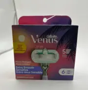 Gillette Venus Miami Midnight Extra Smooth Sensitive Razor Blade Refills, 6 CT