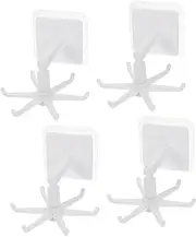 4pcs Rotary Folding Sticky Hook Soup Ladle Holder Spatula Storage Rack Multi-Purpose Kitchen Holder Spatula Storage Holder Soup Ladle Rack Kitchen Utensil Holder Utensil Rack