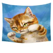 Cool Cat Designs the Fighter Kitten Tapestry