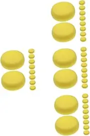 4sets Foam Paint Brushes Set Round Sponge Painting Brushes for Boys and Girls Sponges for Painting DIY Craft Tools Reusable Easy to Clean 10pcs*4