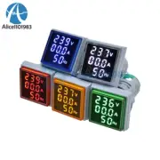 AC0-100A 60-500V 3 in 1 LED Digital Voltmeter Ammeter Hertz Meter Indicator 22mm