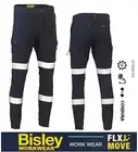 BISLEY FLEX&MOVE - TAPED STRETCH DENIM CARGO CUFFED WORK PANTS - BPC6335T