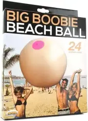 24" Inch Big Boobie Beach Ball Fun Inflatable Ball - Beach Pool Boob Fun Toy!