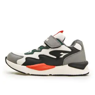 【DIADORA】大童 迪亞多那 22cm-24.5cm 超寬楦經典復古運動跑鞋 潮流老爹系列(米灰黑 11087)